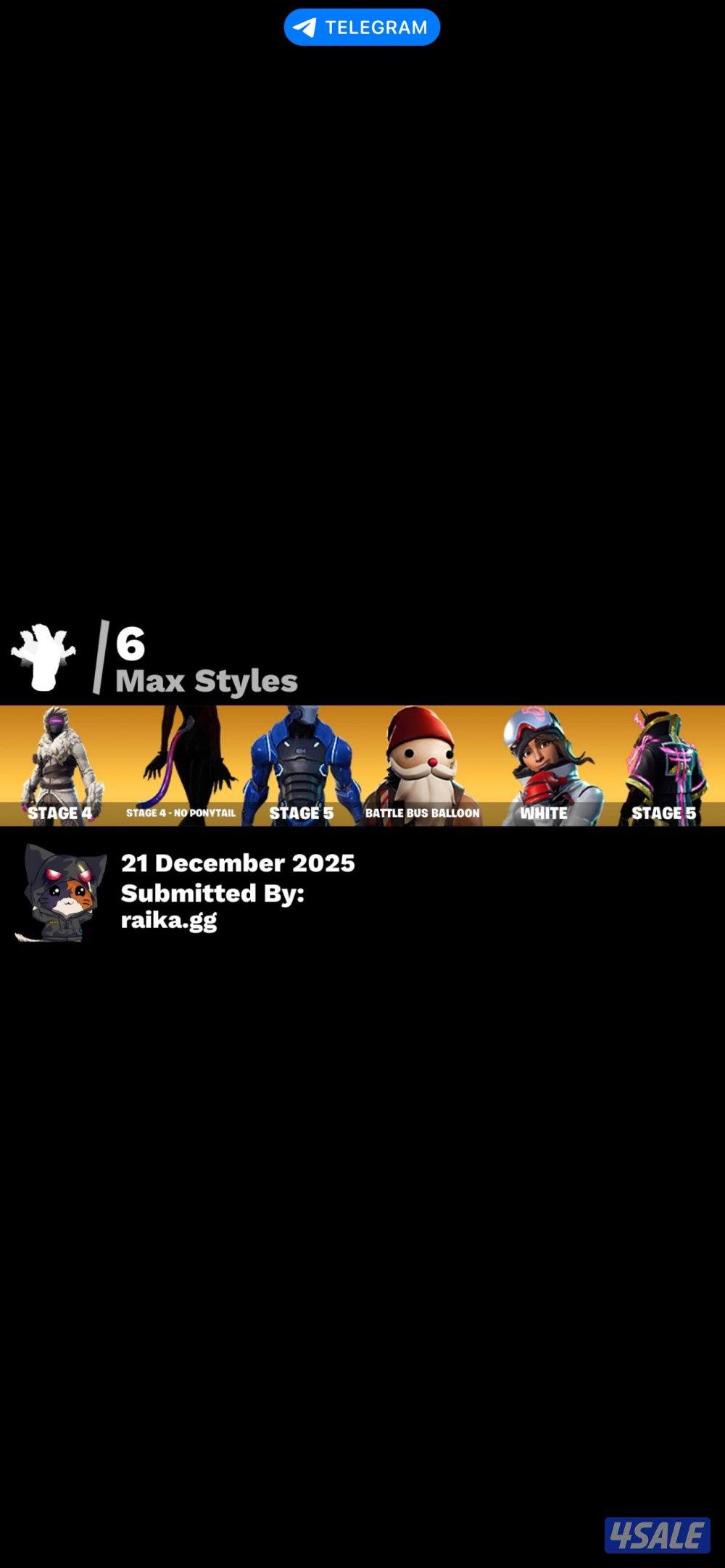 حساب فورت نايت نادر ضمان مدى9