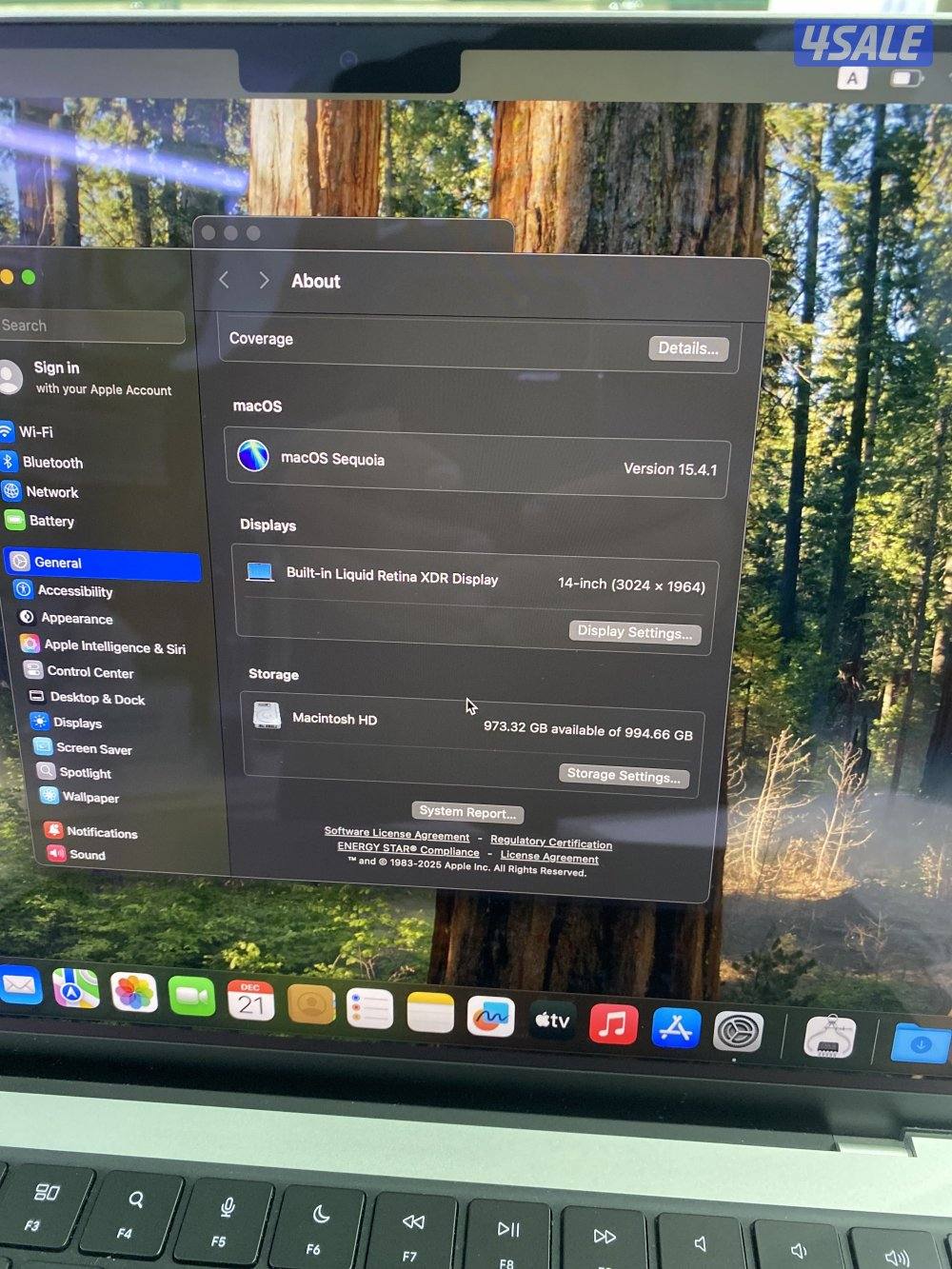 Macbook pro M4 mint condition like new only 8 cycle battary 100 %5