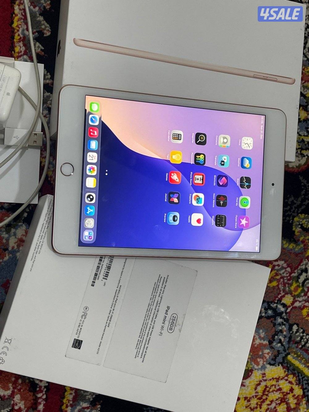 ايباد ابل ميني 5 الخامس 256 قيقا بطارية 95 مع الاغراض كامله الاصليه1