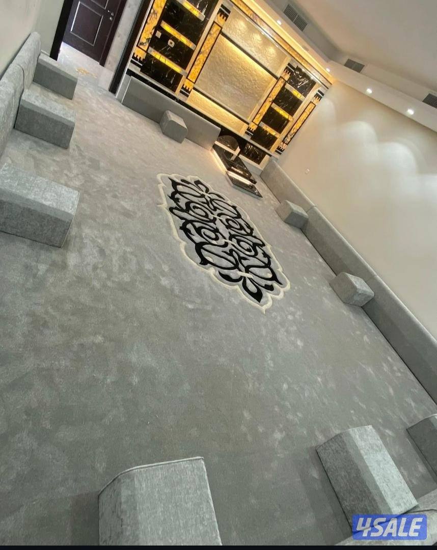 سجاد تركي قص مساند بغلي وسعودي نغشات حفر يدوي ثيل صناعي باركيه بلجيكي6