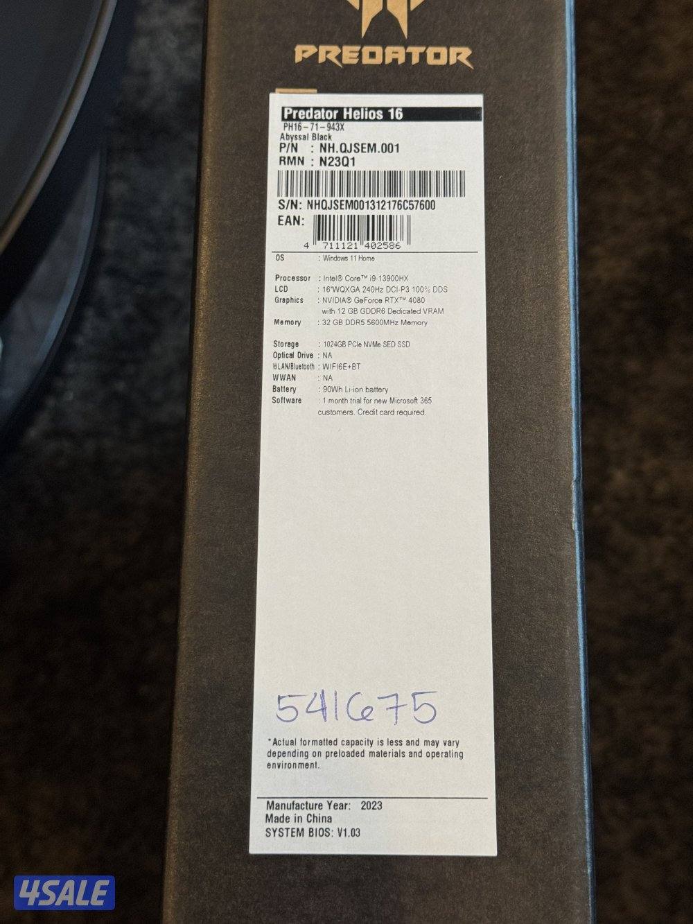 ACER PREDATOR HELIOS 161