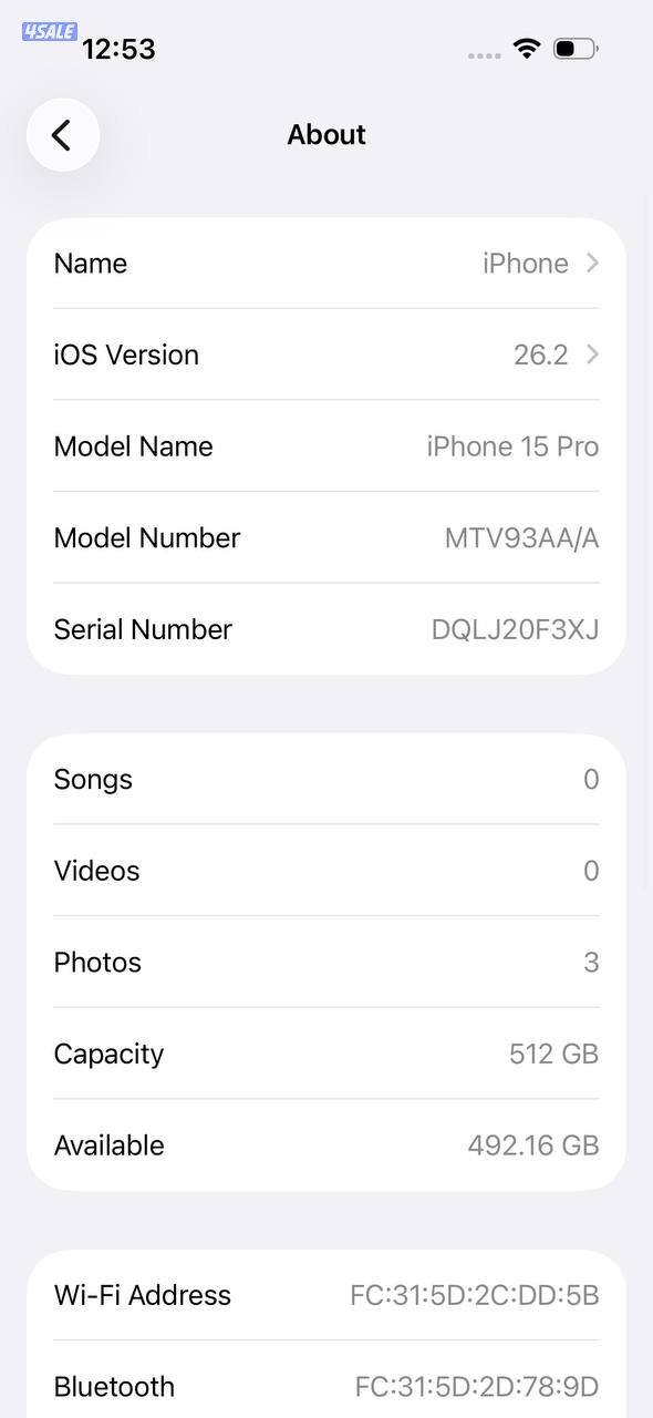 ايفون 15 برو – 512 جيجا – تيتانيوم طبيعي  iPhone 15 Pro 512GB Natural3