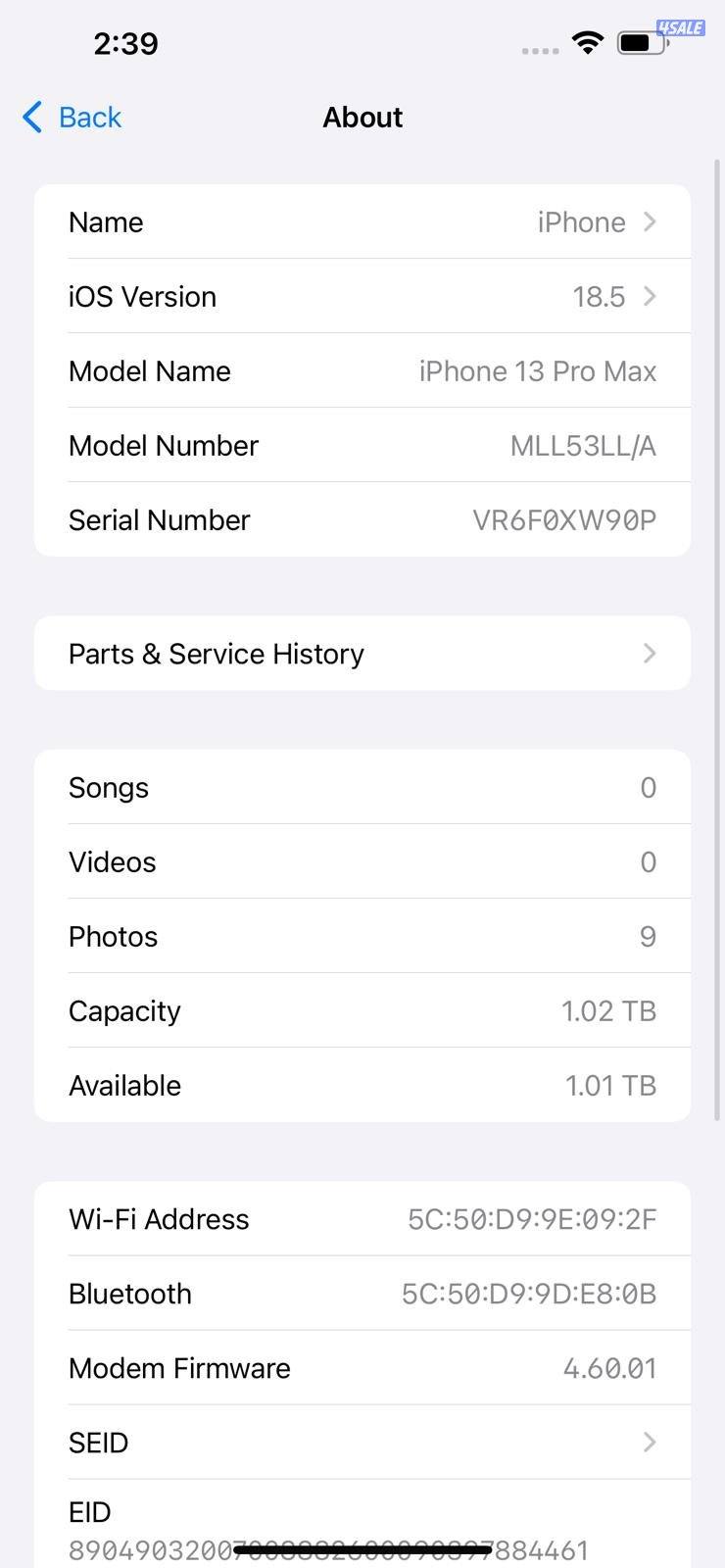 📱 ايفون 13 برو ماكس – 1 تيرا بايت – أزرق  iPhone 13 Pro Max 1TB Blue10