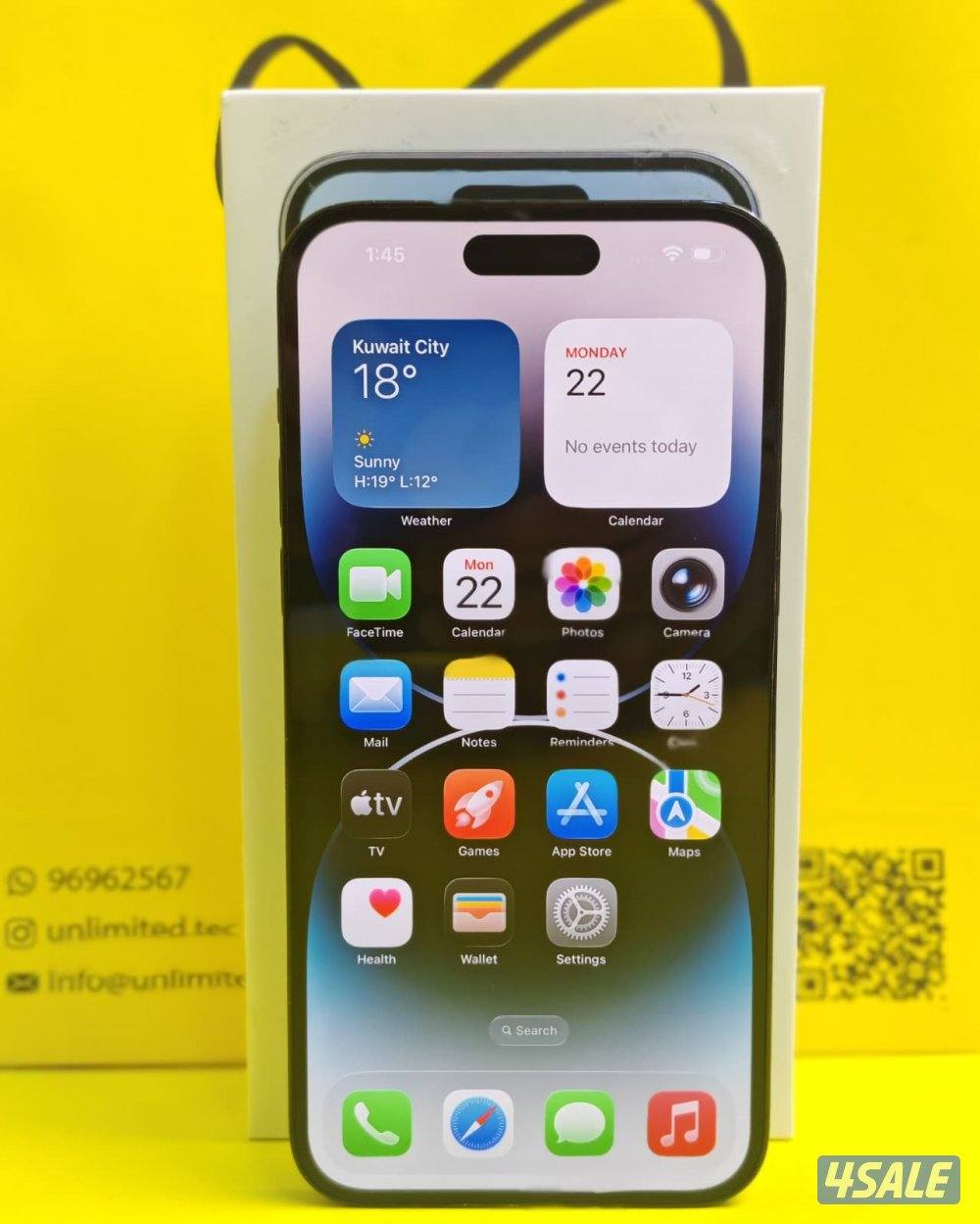 ايفون 14 برو ماكس – 256 جيجا – أسود  iPhone 14 Pro Max 256GB Black5