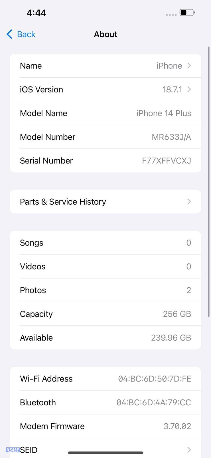 ايفون 14 بلس – 256 جيجا – أصفر  iPhone 14 Plus 256GB Yellow8