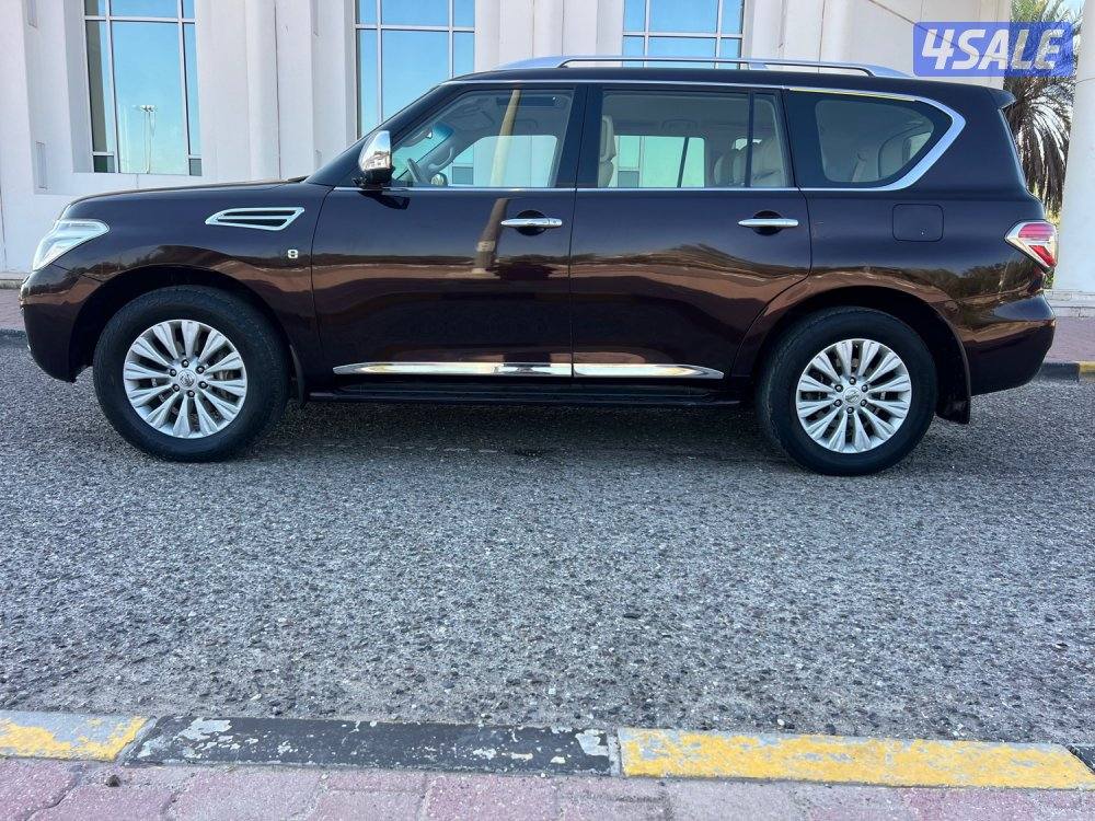 نيسان باترول موديل ٢٠١٦ ماشي ٢٢٠ الف  بلاتينيوم  فتحه جلد بصمه كامره1