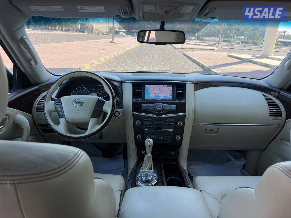 نيسان باترول موديل ٢٠١٦ ماشي ٢٢٠ الف  بلاتينيوم  فتحه جلد بصمه كامره7
