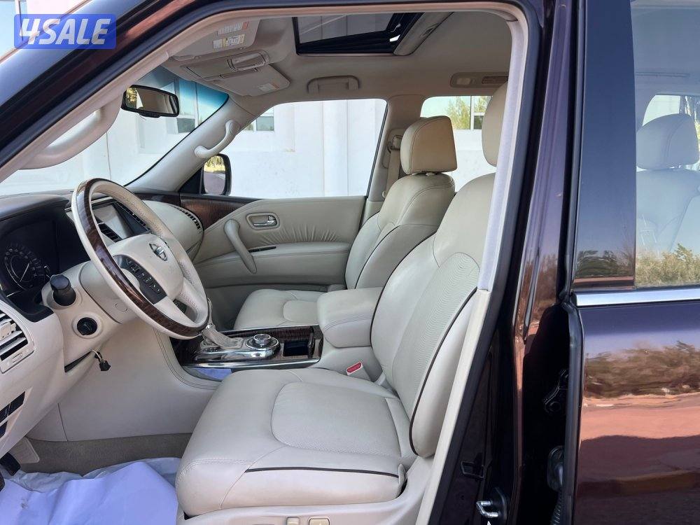 نيسان باترول موديل ٢٠١٦ ماشي ٢٢٠ الف  بلاتينيوم  فتحه جلد بصمه كامره8