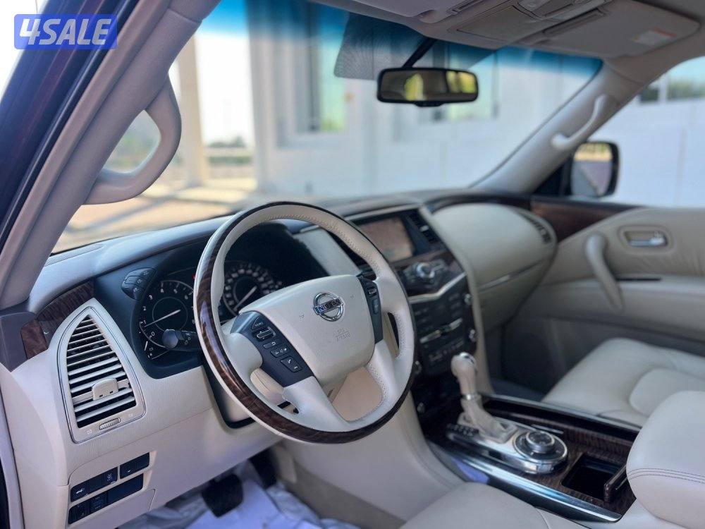 نيسان باترول موديل ٢٠١٦ ماشي ٢٢٠ الف  بلاتينيوم  فتحه جلد بصمه كامره9