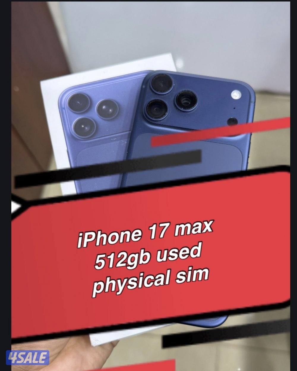 iPhone 17 max 512gb used with physical sim available1