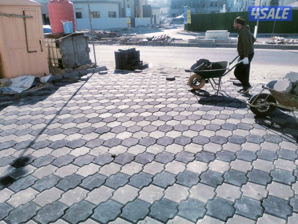 معلم ومقاول بلاط متداخل وكربستون جميع انواع البلاط بمواد وبغير مواد2