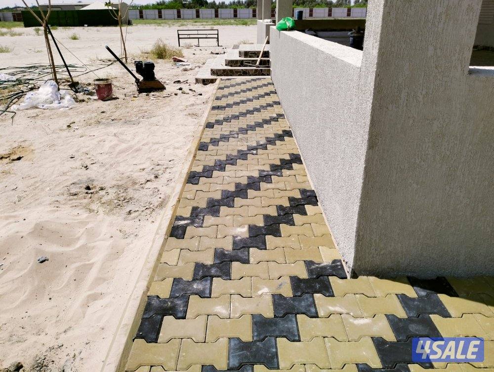 معلم ومقاول بلاط متداخل وكربستون جميع انواع البلاط بمواد وبغير مواد4