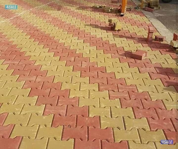 معلم ومقاول بلاط متداخل وكربستون جميع انواع البلاط بمواد وبغير مواد7