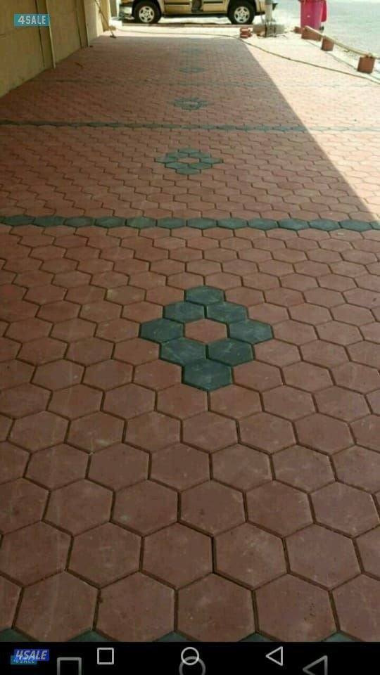 معلم ومقاول بلاط متداخل وكربستون جميع انواع البلاط بمواد وبغير مواد8