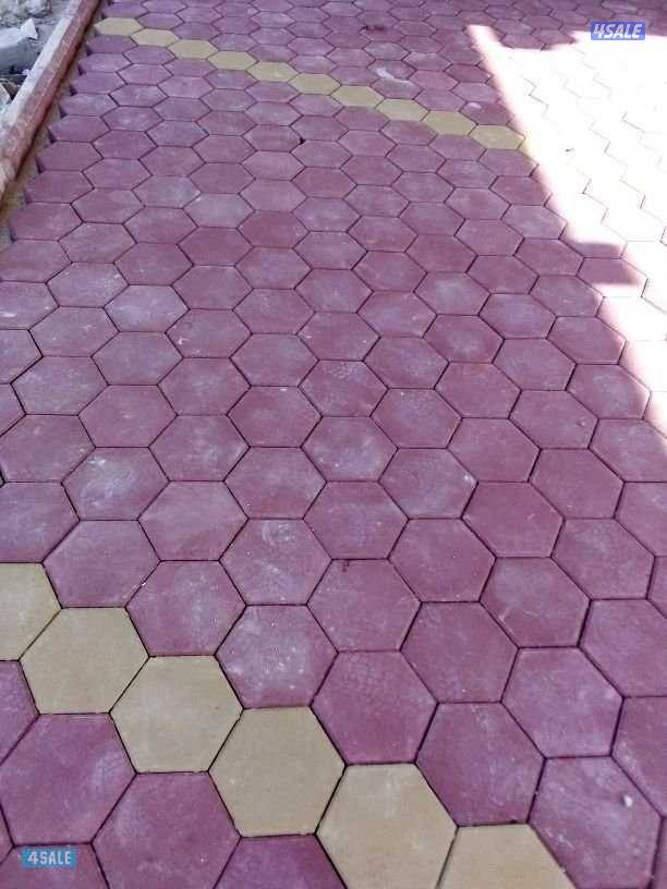 معلم ومقاول بلاط متداخل وكربستون جميع انواع البلاط بمواد وبغير مواد11