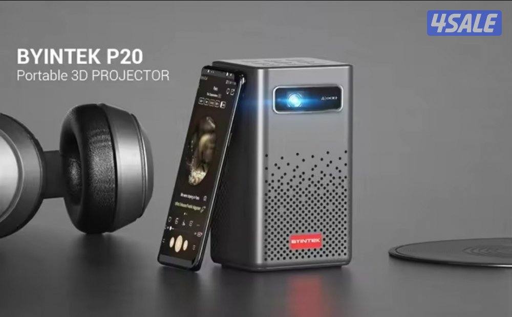 بروجيكتور جهاز عرض سينمائي منزلي LED ذكي أندرويد  1080 3D BYINTEK P2012