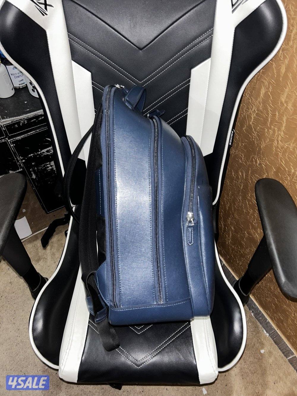 Mont blanc leather backpack1