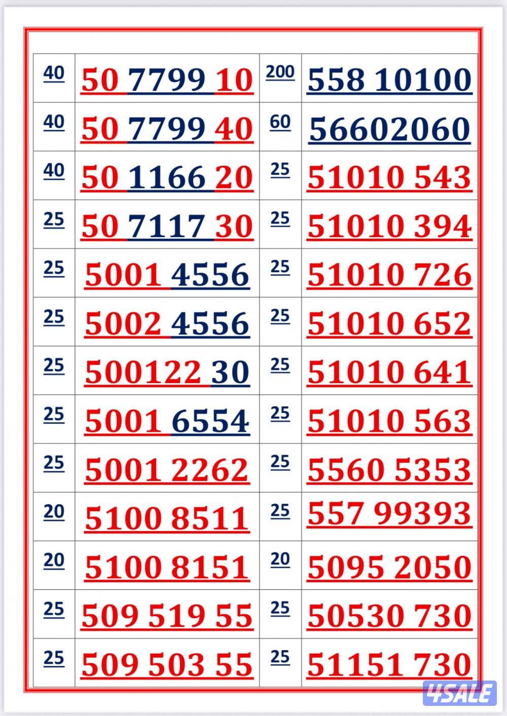 اكسترا للاتصالات ارقام مميزة8