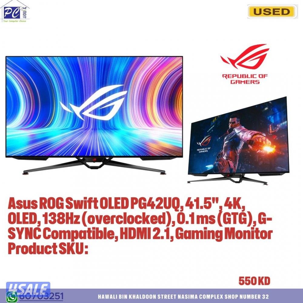 Asus ROG Swift OLED PG42UQ, 41.5", 4K, OLED, 138Hz (overclocked), 0.10