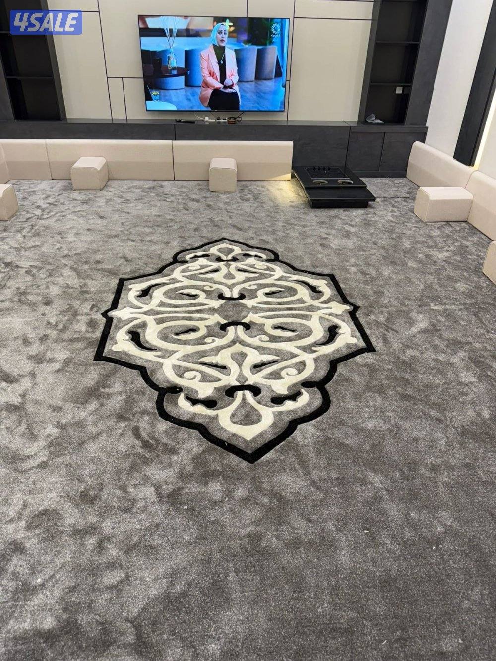 سجاد تركي قص ساده ومشجر سميك وخفيف مساند بغلي وسعودي تفصال وجاهز تنجيد12