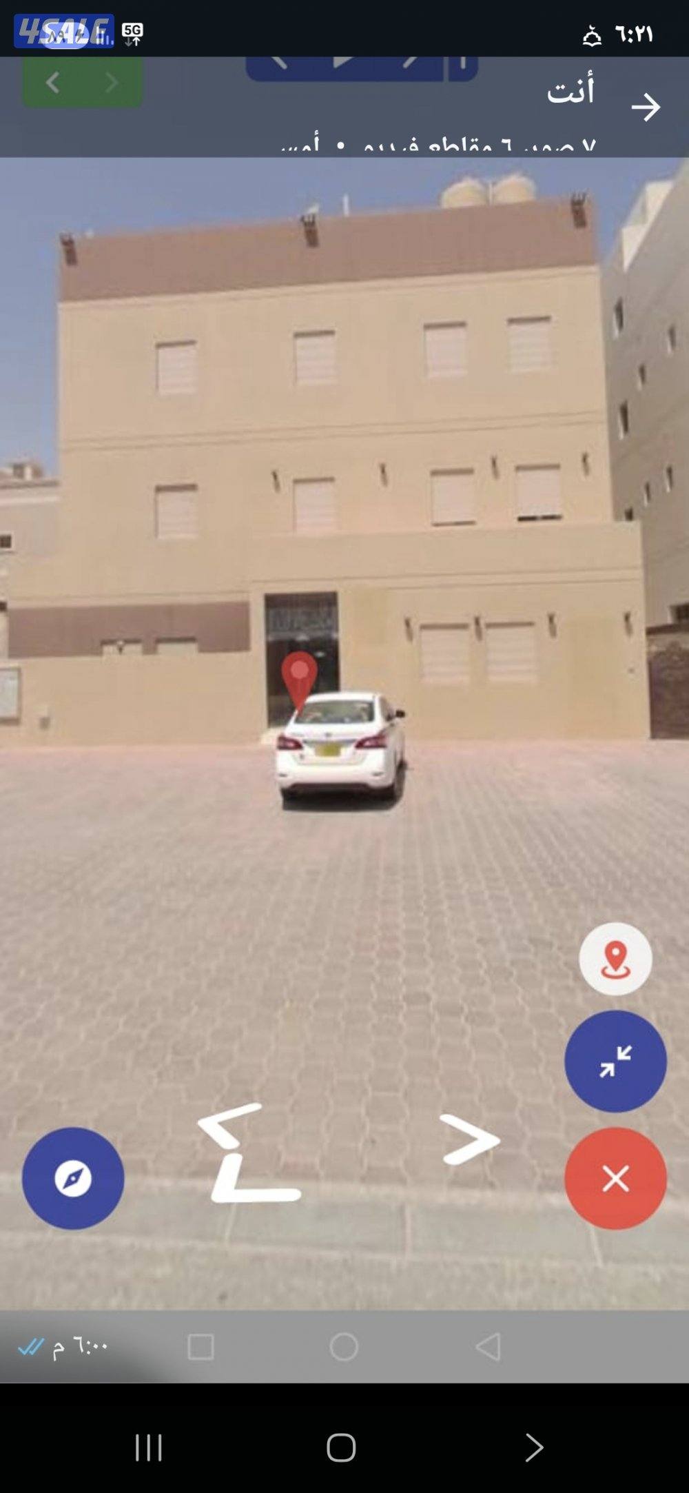 للبيع قسيمه صباح الاحمد ثلاث ادوار الاخير شقتين 600م شارع ارتدادد قطاع0