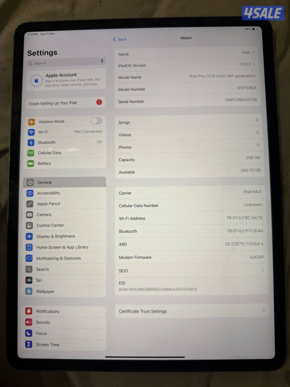 ايباد برو الجيل الرابع ١٢.٩2