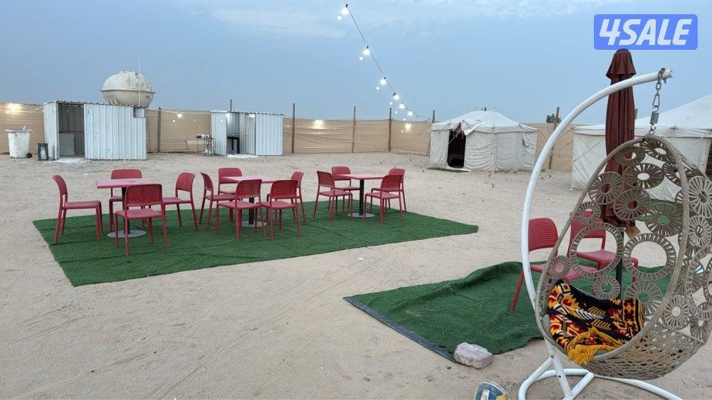 للإيجار مخيم مرتب وواسع أربع خيام وقعده شعبيه شغل vip3