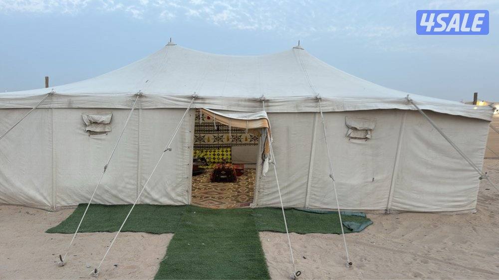 للإيجار مخيم مرتب وواسع أربع خيام وقعده شعبيه شغل vip6