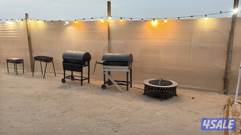 للإيجار مخيم مرتب وواسع أربع خيام وقعده شعبيه شغل vip8