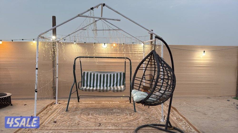 للإيجار مخيم مرتب وواسع أربع خيام وقعده شعبيه شغل vip9