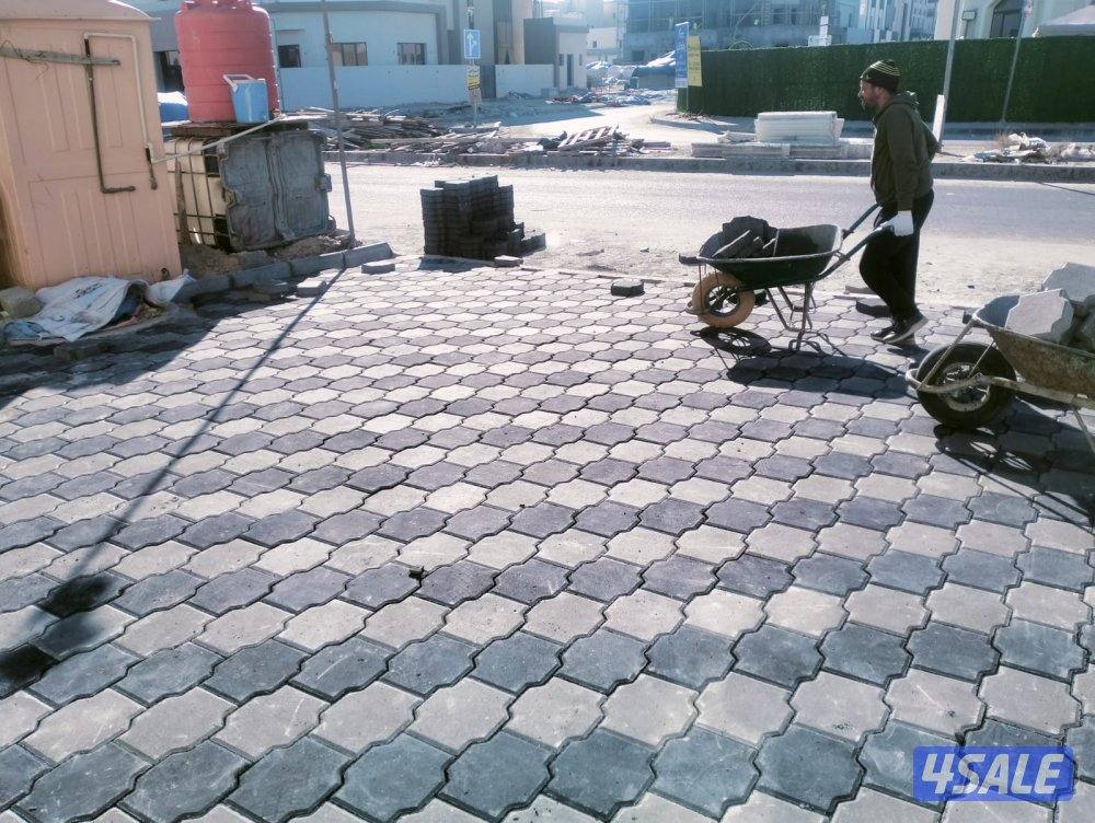 معلم  بلاط متداخل وكربستون جميع انواع البلاط بمواد وبغير مواد5