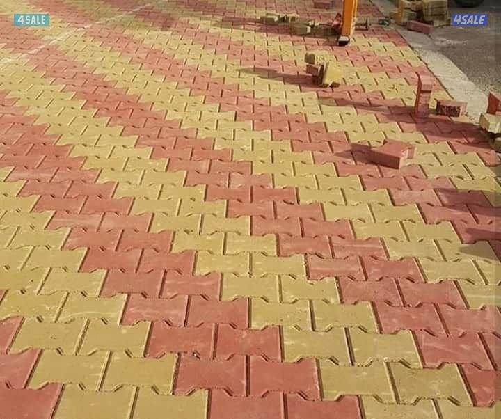 معلم  بلاط متداخل وكربستون جميع انواع البلاط بمواد وبغير مواد13