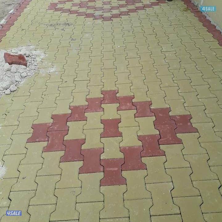 معلم  بلاط متداخل وكربستون جميع انواع البلاط بمواد وبغير مواد14