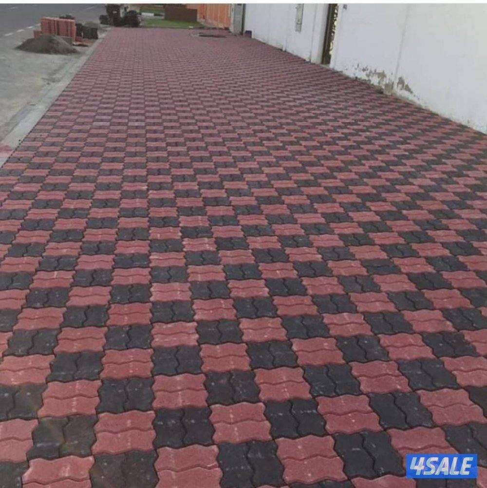 معلم  بلاط متداخل وكربستون جميع انواع البلاط بمواد وبغير مواد15