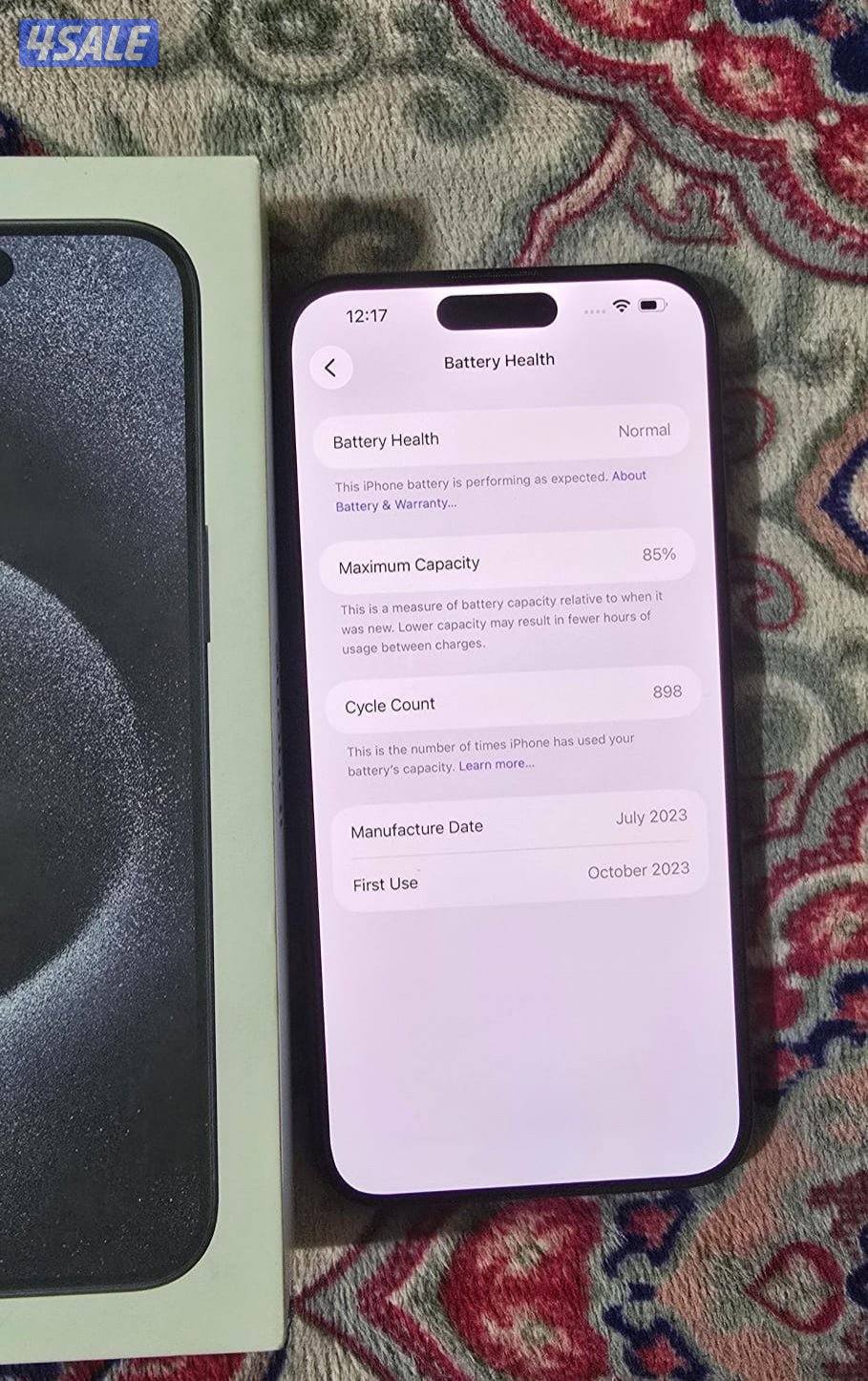 للبيع ايفون ١٥ برو ماكس- ١تيرة - تيتانيوم أزرق1