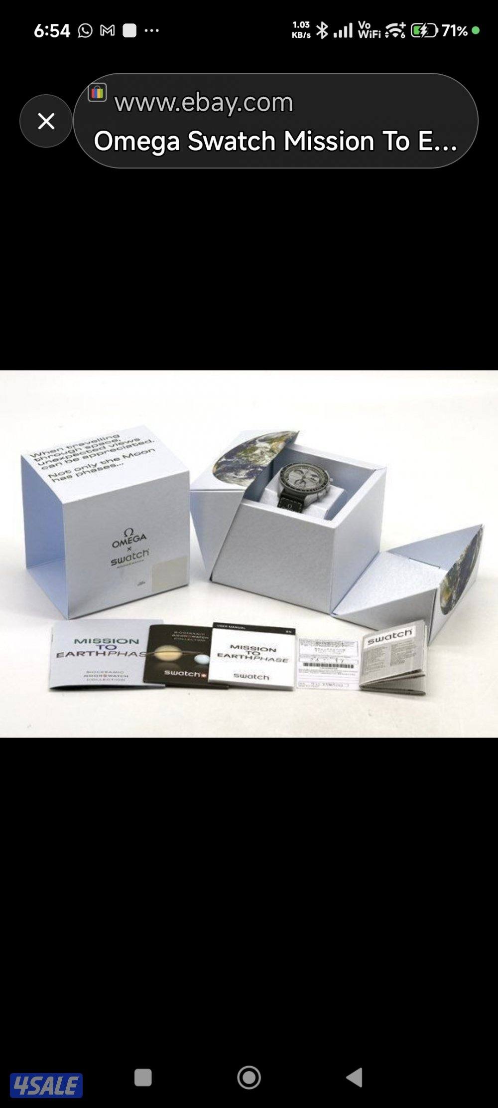 ساعة أوميغا × سواتش للبيع4