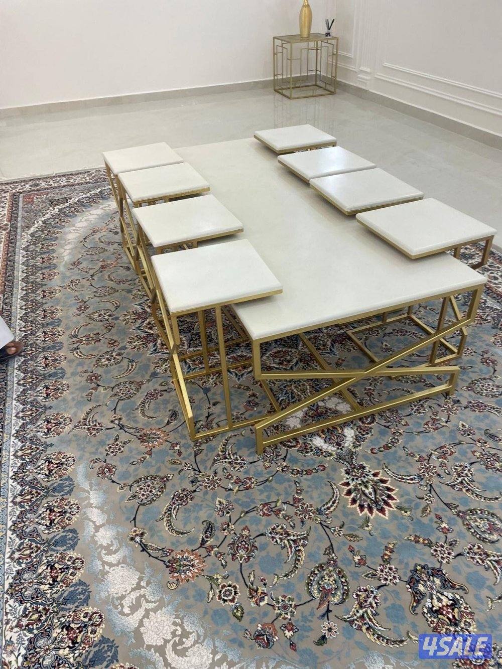 للبيع جلسة شبه جديده ست قطع استخدام خفيف يصلح لصاله كبيرة1