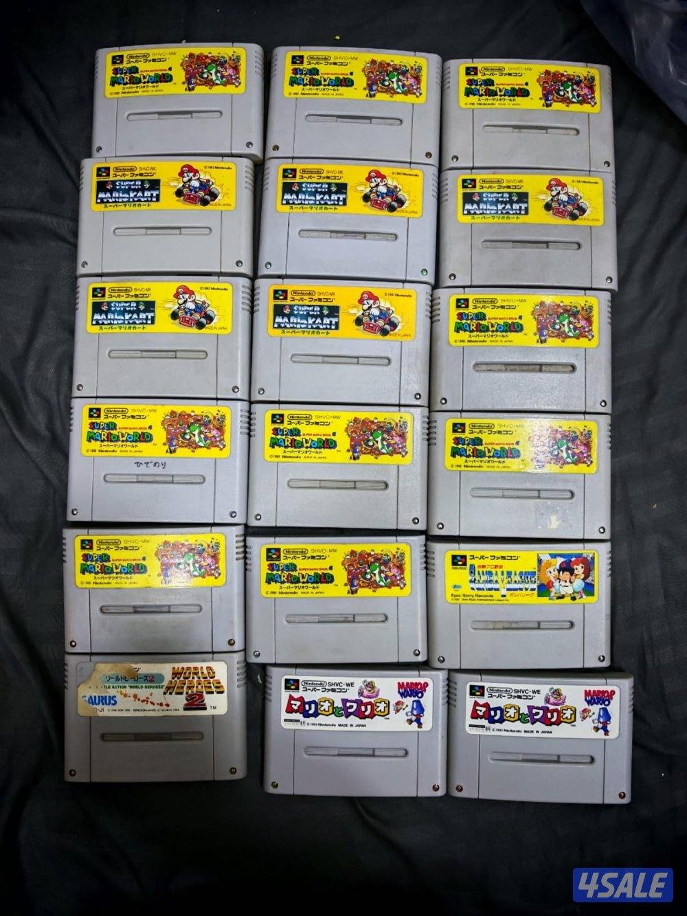 للبيع اشرطة سوبر نينتيندو إصدار ياباني اصلي كلها عدد 91 شريط7