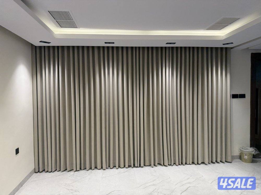 ال ستائر تفصال ستاير لنن شفون عازل مفروشات تنجيد تفصيل اثاث تركيب6