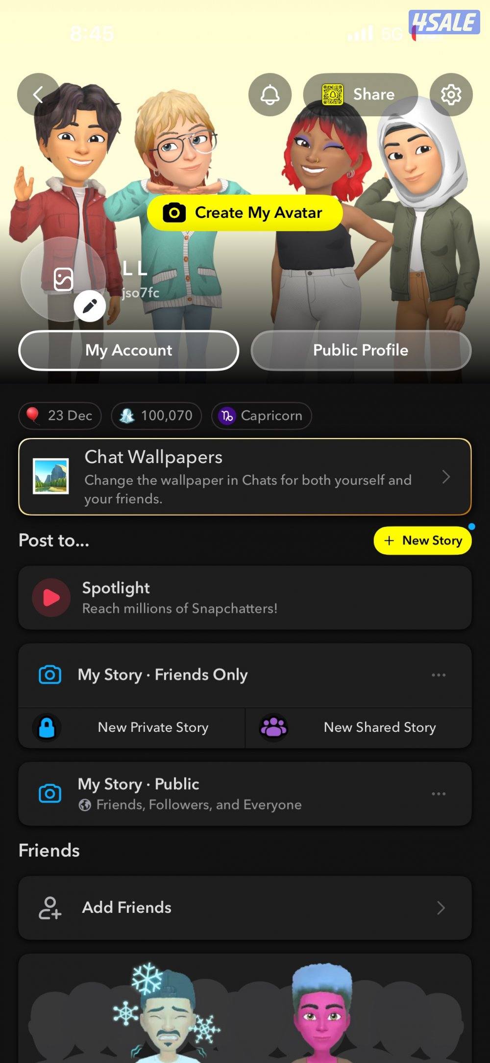 حساب سناب سكور 100 الف0