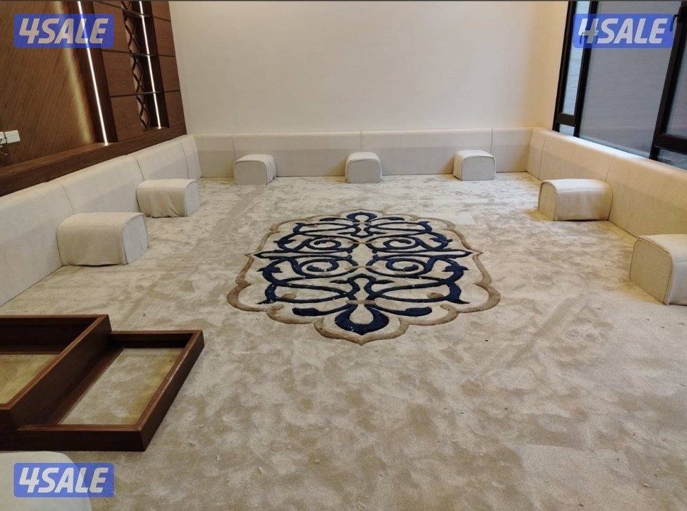 تفصال مساند و مراكي +تركيب سجاد ساده مشجر قص بالمتر2