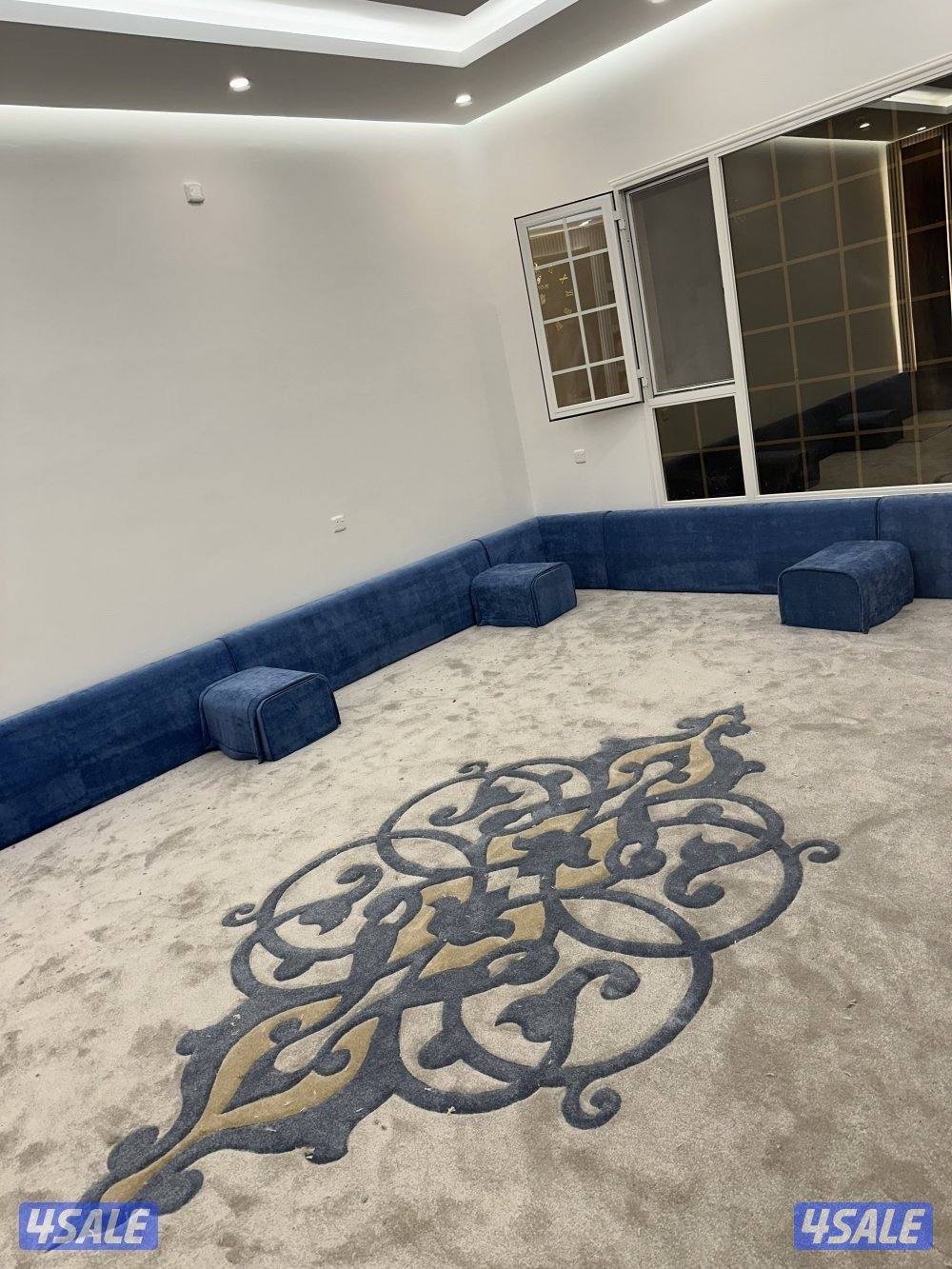 تفصال مساند و مراكي +تركيب سجاد ساده مشجر قص بالمتر4