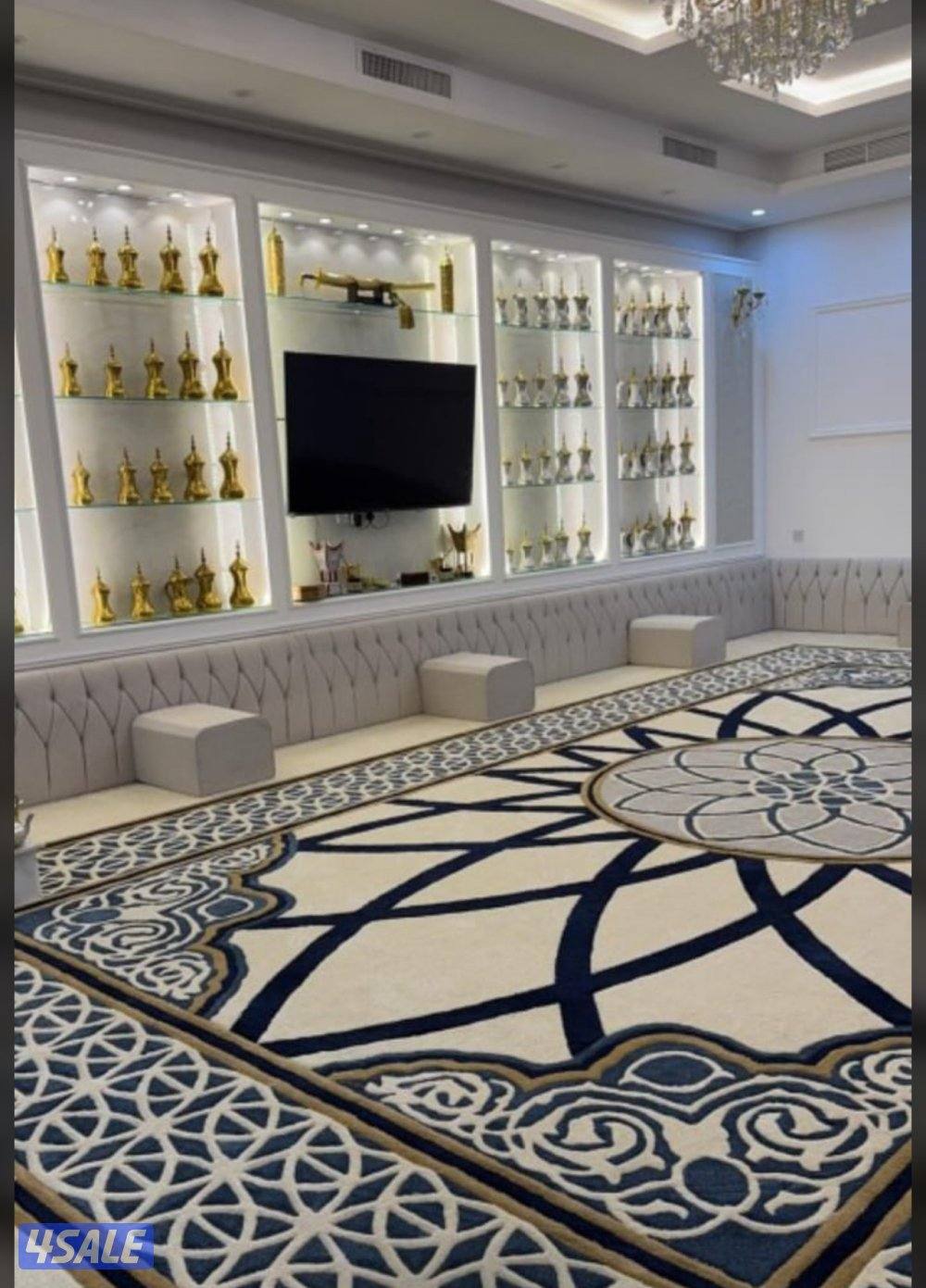 تفصال مساند و مراكي +تركيب سجاد ساده مشجر قص بالمتر8