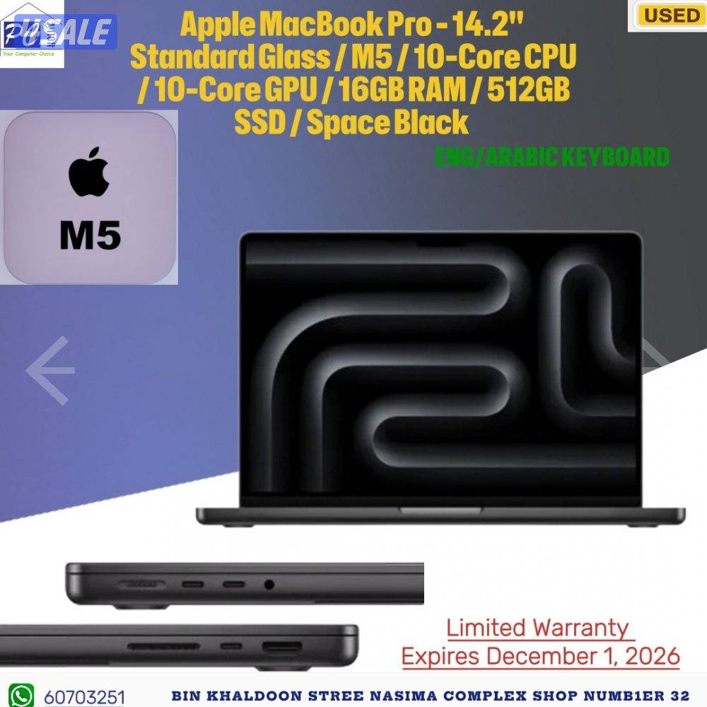 Apple MacBook Pro - 14.2" Standard Glass / M5 / 10-Core CPU / 10-Core0