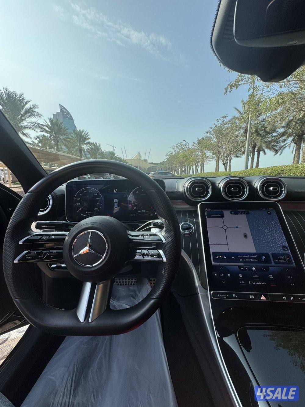 مرسيدس C200 -عداد 10 الالف كيلو - 2022 - وارد الملا - الدرجة الاولى9