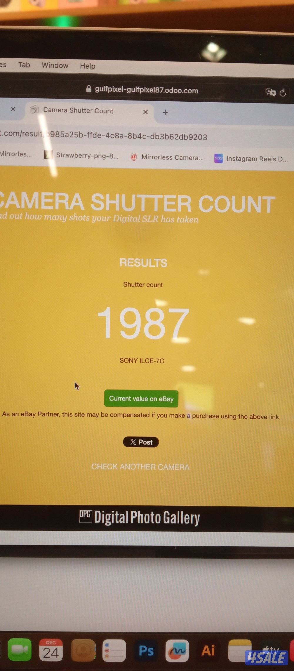 سوني a7ci الكاميرا استعمال خفيف جدا الستر أقل من 2007