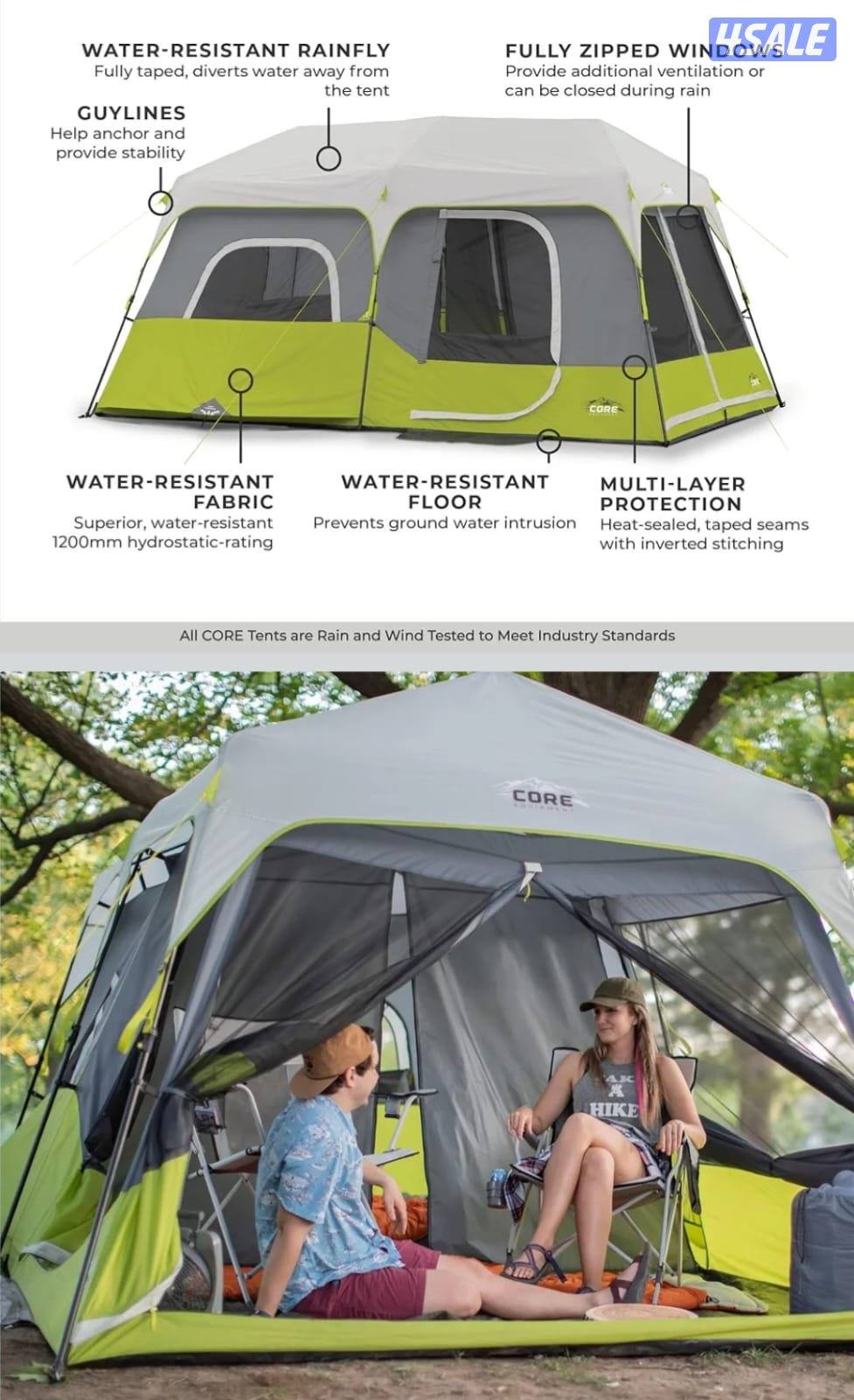 خيمة 9 اشخاص سريعة البناء مقاومه للماي3