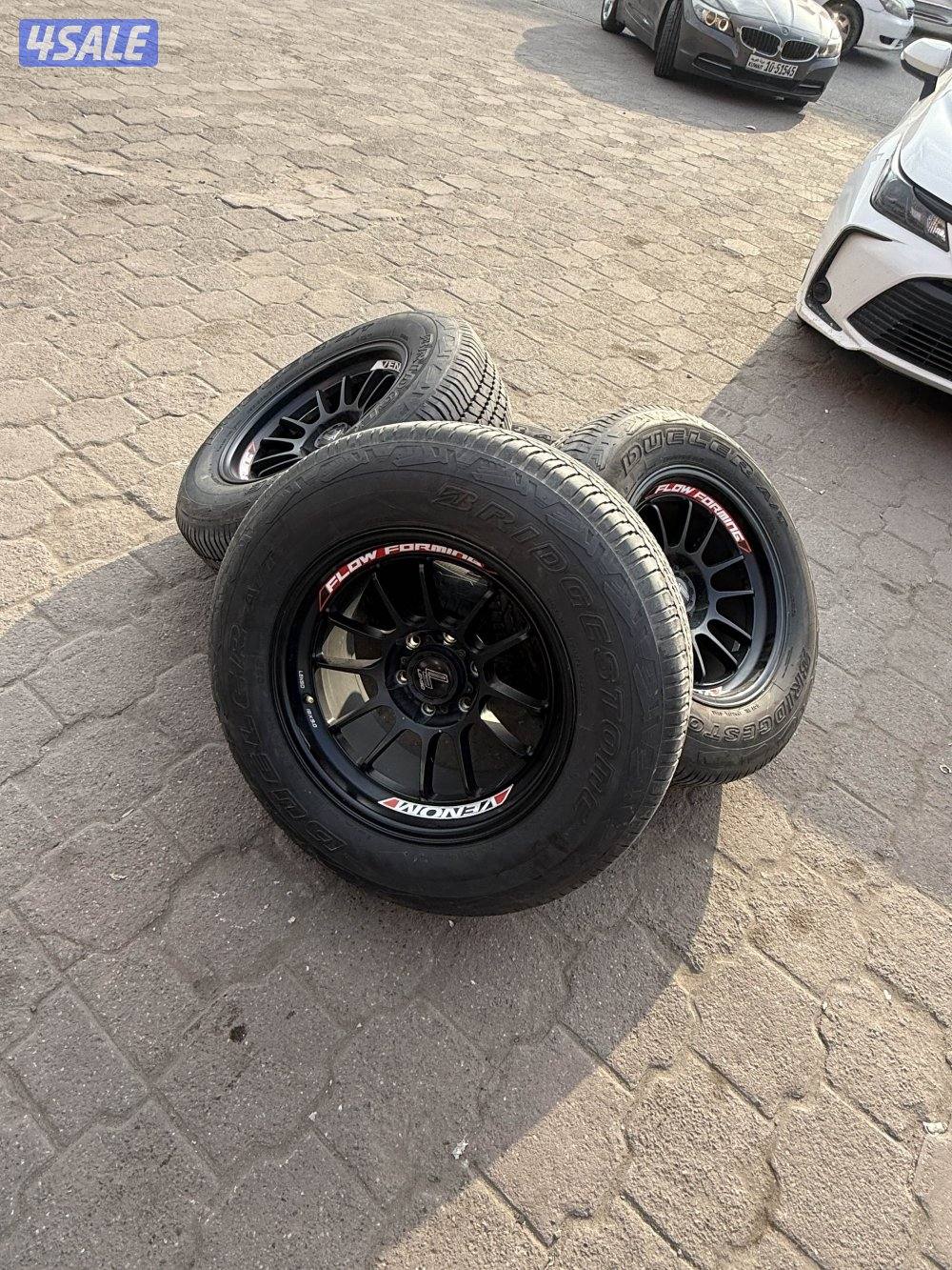 للبيع تواير بريجستون + رنقات لينزو اصليه 18 ( استعمال ٤ شهور فقط )0