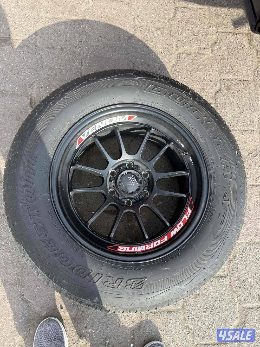 للبيع تواير بريجستون + رنقات لينزو اصليه 18 ( استعمال ٤ شهور فقط )1