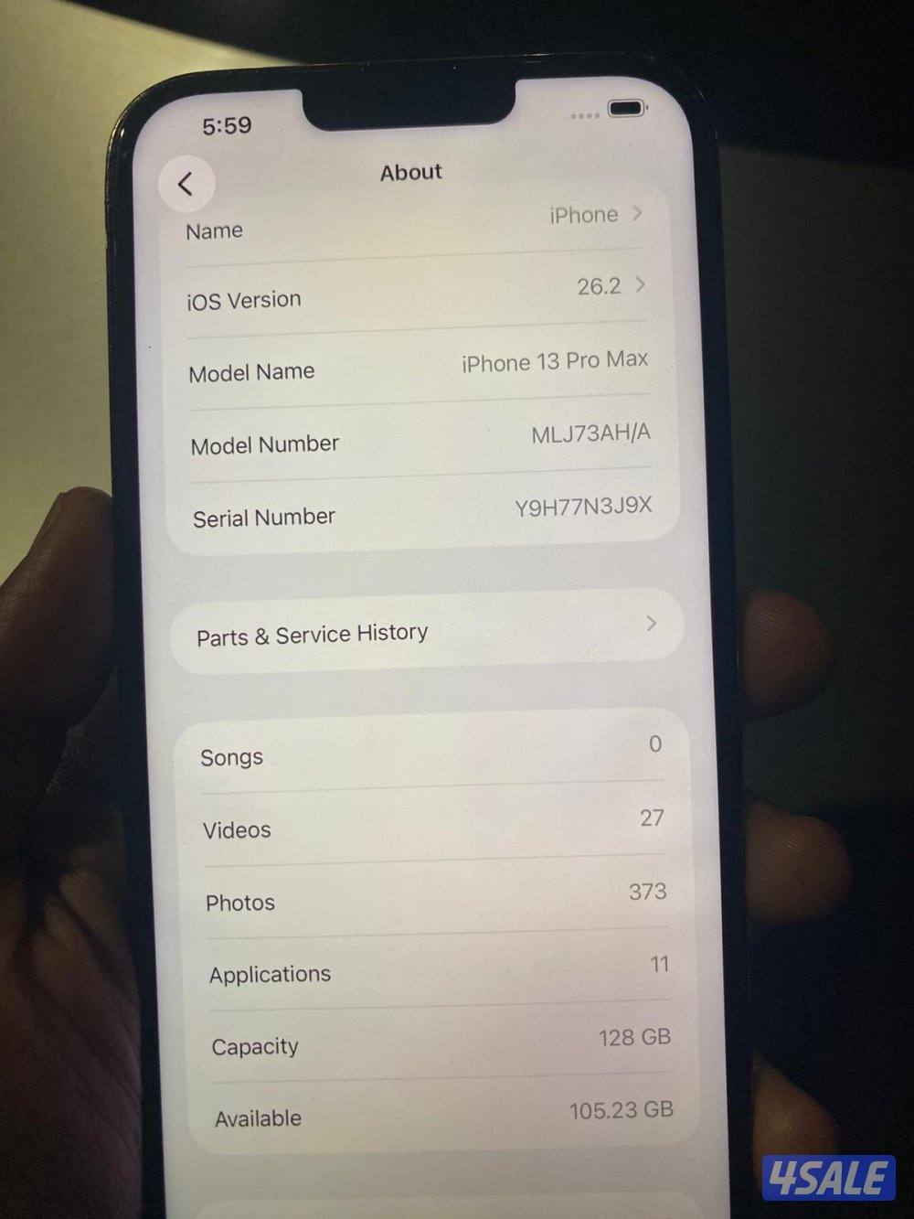 iphone 13 pro max 128 gb Display change, battery 60% back door broken2